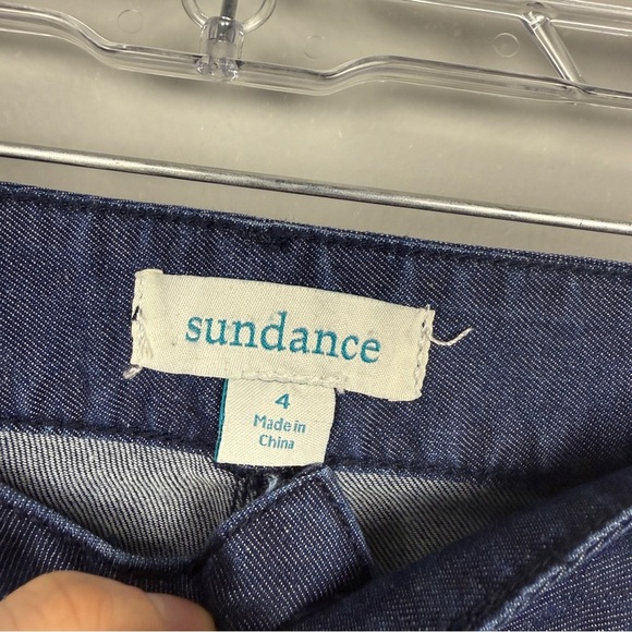 Sundance Liberty Flare Dark Wash Denim Flared Boot Pants - Picture 6 of 7